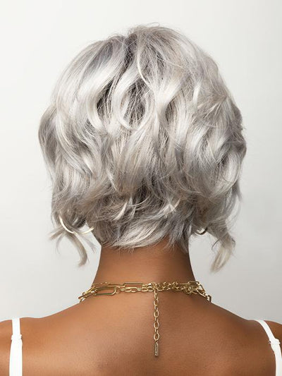 MOONSTONE | Medium Gray with Blue-toned Silver Highlights and Dark Roots