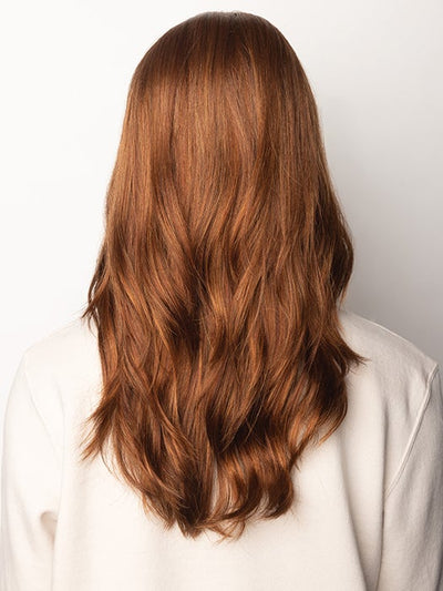 SHADED-AMBER | Coppery Blonde and Red Blend with Dark Amber Brown Roots