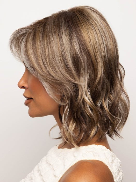 SPARKLING MOCA R | Neutral Dark-Brown Base featuring Silvery White and Golden Blond Highlights