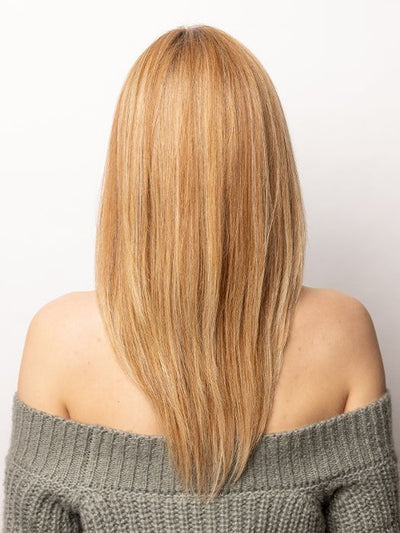 HAZELNUT-CREAM | Soft Brown Root Tone, Warm Golden Blond Base with Soft Creamy Highlights.