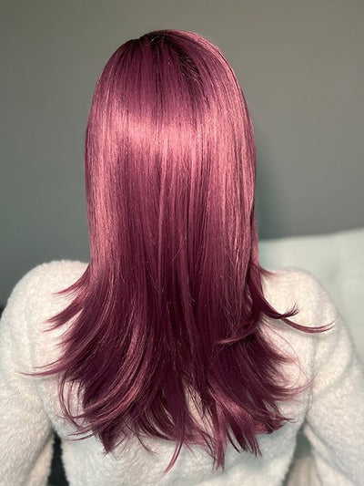 MAUVE BERRY | Smoky Fused Pale Violet Base with Medium Brown Roots