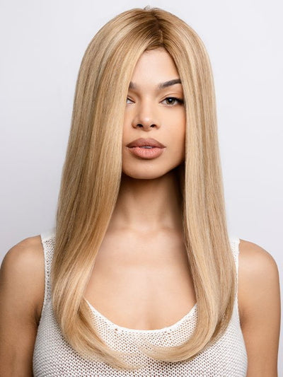 DARRA by Amore in HIGHLIGHTED-BLOND-ROOT | Soft Cool Light Blond and Warm Dark Blond Highlights