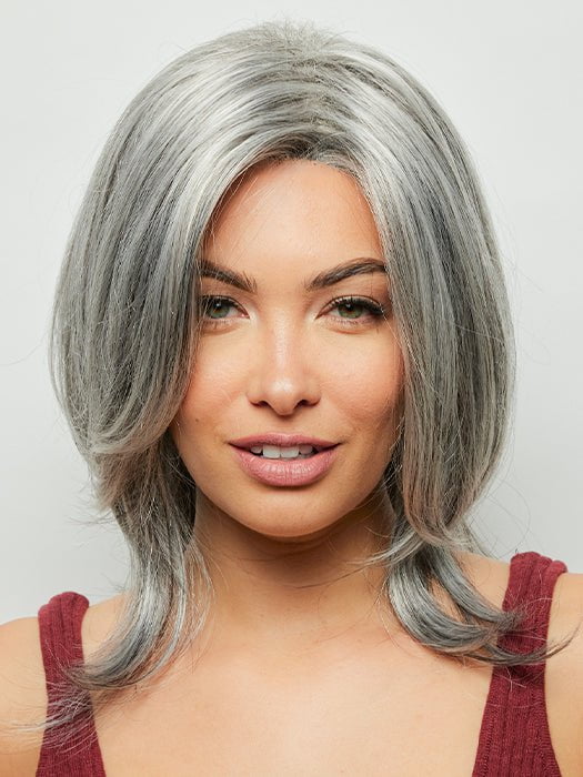 JODIE by Rene of Paris in SALT & PEPPER | 50/50 Blend of Pale Steel Grey and Deep Dark Charcoal Grey