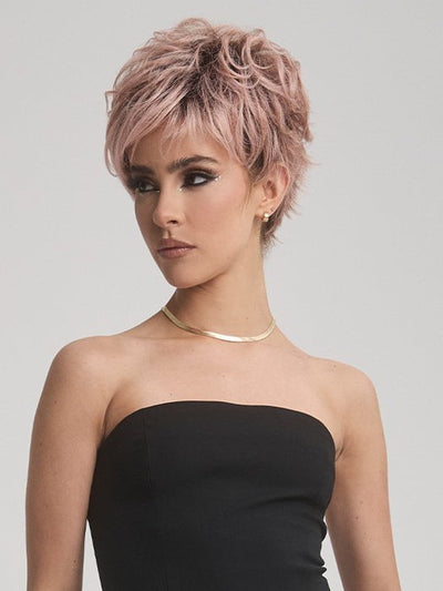 WATERMELON-R | Rich Pastel Pink Base with Subtle Soft Reddish Tone and Soft Dark Brown Roots