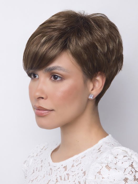 ICED-MOCHA-R | Rooted Dark Brown with Medium Brown Base Blended with Light Blonde Highlights