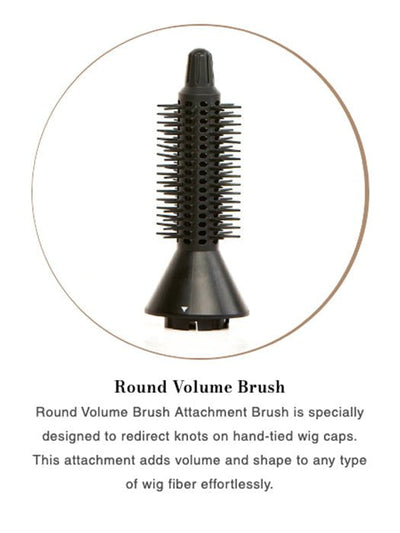 Round Volume Brush | Add body and shape, while gently redirecting knots in hand-tied areas for natural volume