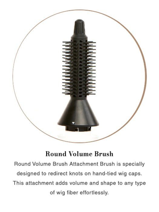 Round Volume Brush | Add body and shape, while gently redirecting knots in hand-tied areas for natural volume