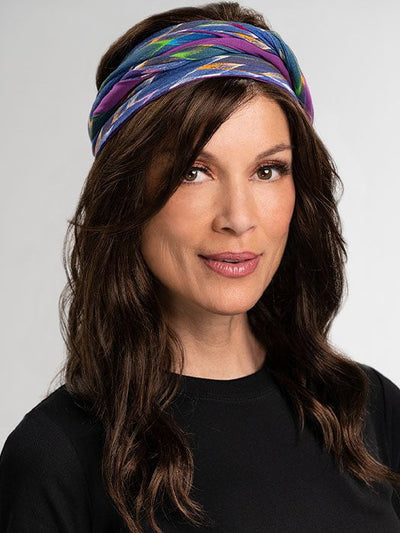 THE REVERSIBLE SOFTIE HEADSCARF by Jon Renau in PLUM-MARQUISE-MULTI