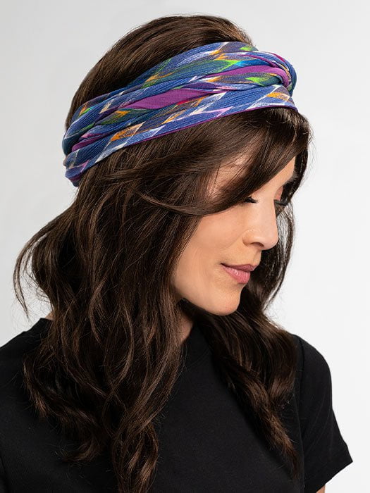 THE REVERSIBLE SOFTIE HEADSCARF by Jon Renau in PLUM-MARQUISE-MULTI