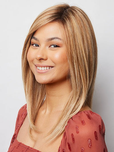 A medium length Remy human hair wig