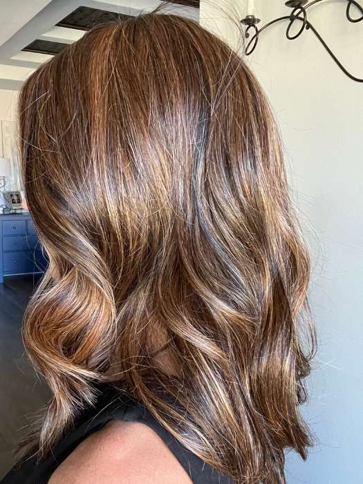 Lisa Mullins @beautifulyouwigreviews wearing ISABEL by BELLETRESS in color RICH CHOCOLATE BROWN R | A mixture of Dark and Medium Brown, Highlighted with Dark Auburn, Strawberry, Mahogany and Rooted with Dark Brown
