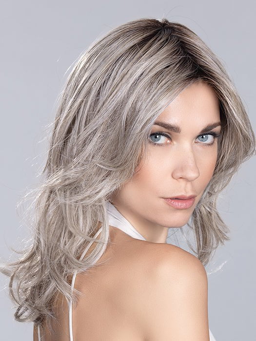 VOICE by Ellen Wille  in STONE GREY ROOTED 58.51.56 | Grey with Black/Dark Brown and Lightest Blonde Blend