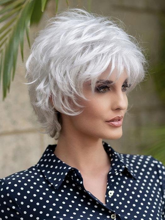 ALYSSA Wig by Envy in 60 LIGHT GREY | Pure White Grey