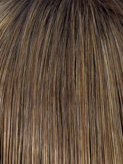 MOCHACCINO-R | Rooted Dark with Light Brown base with Strawberry Blonde highlights