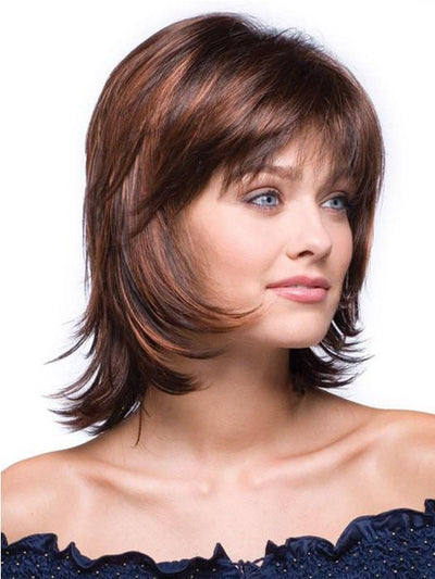 BAILEY by Rene of Paris in RED PEPPER | Dark Brown highlighted with fiery red