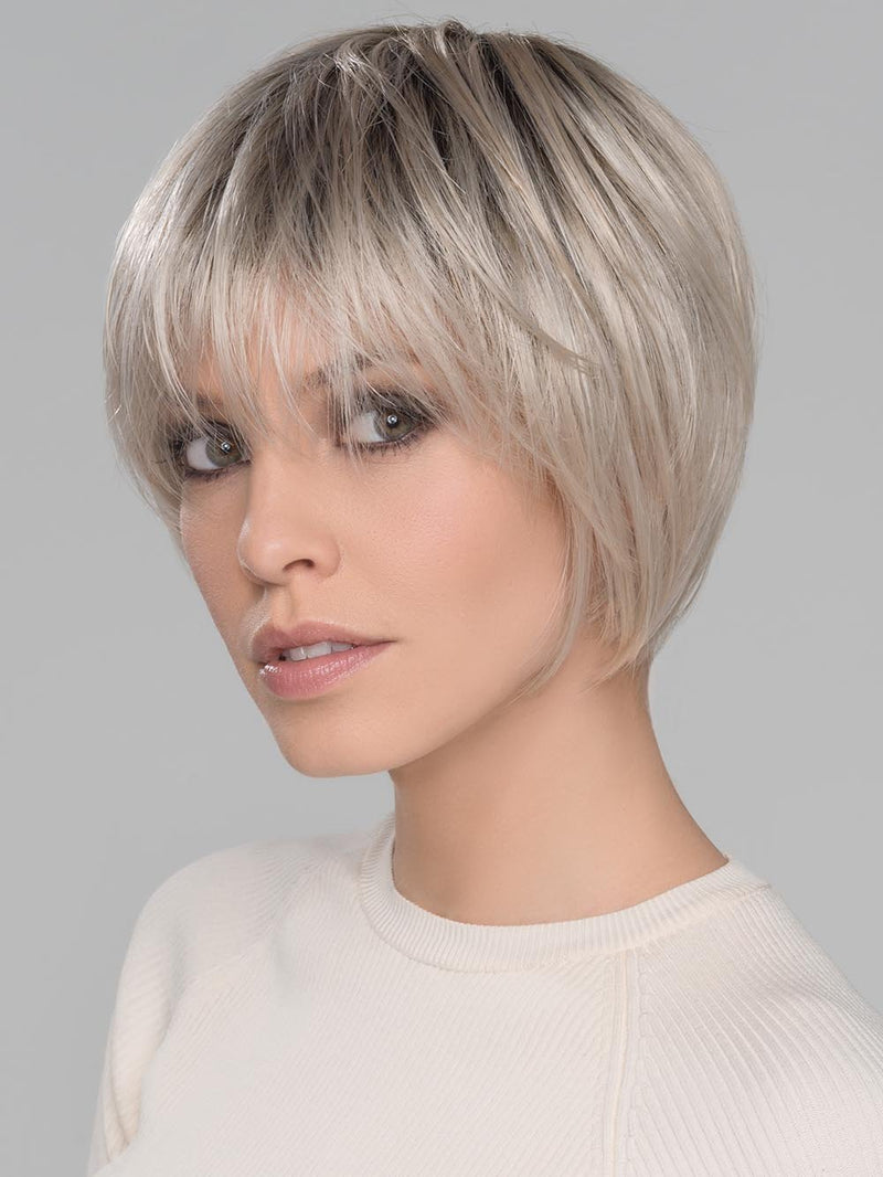 BEAM by ELLEN WILLE in LIGHT CHAMPAGNE ROOTED | Light Beige Blonde, Medium Honey Blonde, and Platinum Blonde blend with Dark Roots PPC MAIN IMAGE FB MAIN IMAGE