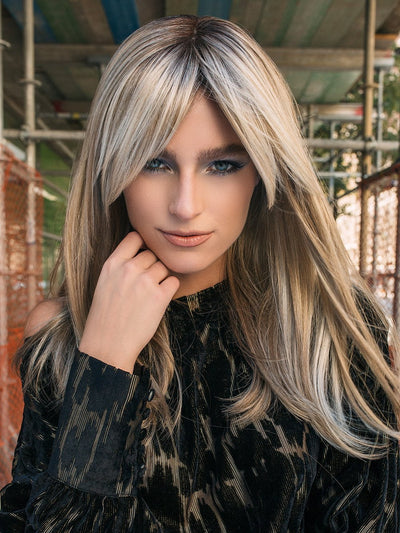 CAMILLA by Jon Renau in 12FS8 SHADED PRALINE | Light Gold Brown, Light Natural Gold Blonde & Pale Natural Gold-Blonde Blend, Shaded with Medium Brown