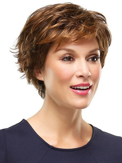 Soft, rounded bang is flattering | Color: 6F27