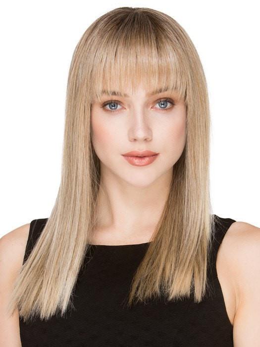 CHER by Ellen Wille in SANDY BLONDE ROOTED | Medium Honey Blonde, Light Ash Blonde, and Lightest Reddish Brown Blend with Dark Roots