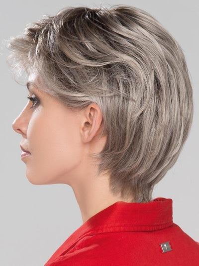 SILVER ROOTED | Light medium silver w/light browns blended w/cool platinum silver tones and pearl blonde tones