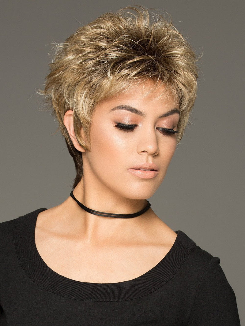 CREAMY TOFFEE R | Rooted Dark with Light Platinum Blonde and Light Honey Blonde evenly blended