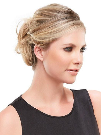 Can be worn away from the face or in an updo