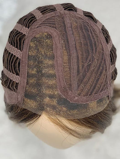 CAP CONSTRUCTION | Lace Front | Monofilament Part | HAZELNUT MIX | Medium Brown base with  Medium Reddish Brown and Copper Red highlights