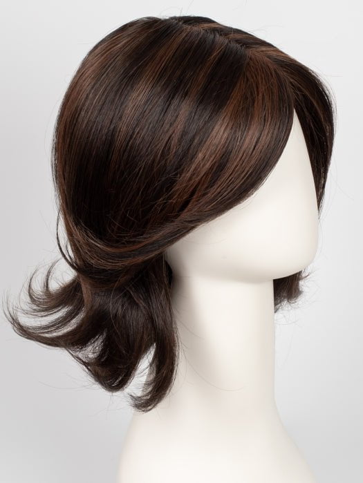 FS4/33/30A MIDNIGHT COCOA | Dark Brown, Medium Red, Medium Natural Red Blonde/Brown Blend with Medium Natural Red Blonde/Brown Blend Bold Highlights