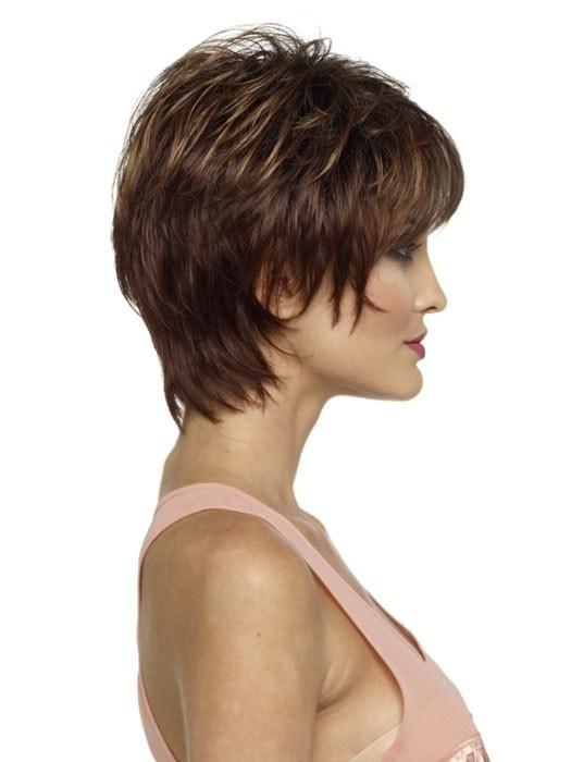 Short Layererd Cut in CINNAMON RAISIN | Medium Brown with Auburn and Cinnamon highlights