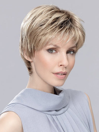 ESTATE MONO by Ellen Wille in SAND MUTI ROOTED | Lightest Ash Blonde and Medium Ash Blonde with Lightest Brown Blend and Shaded Roots
