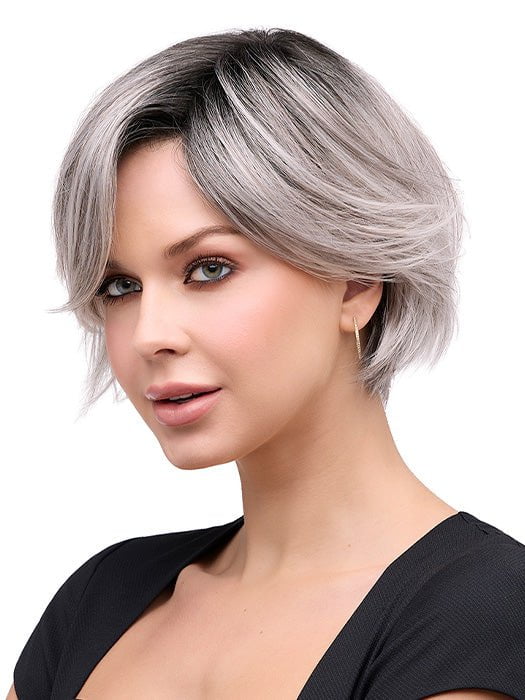 STERLING SHADOW | Medium Salt-and-Pepper Grey with Darker Brown Roots