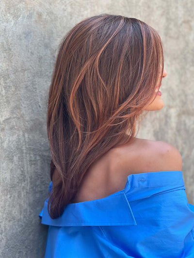 MUSIC by ELLEN WILLE in CINNAMON BROWN ROOTED 33.30.6 | Dark Auburn, Light Auburn and Dark Brown Blend with Shaded Roots