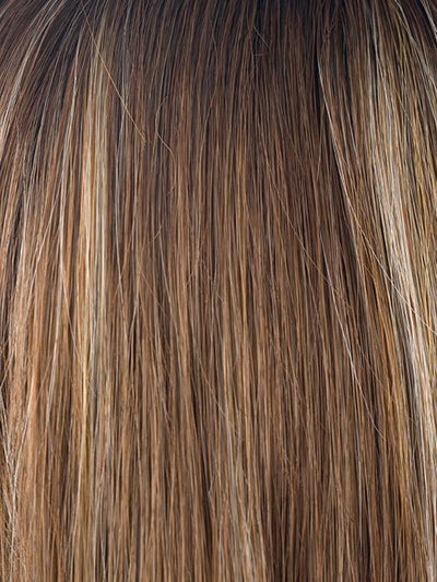 MAPLE SUGAR R | Light-Medium Brown Base with Warm Medium Blonde Highlights and Dark Brown Roots