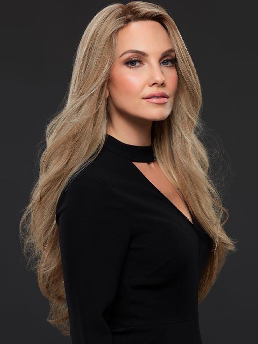 KIM by JON RENAU in 12FS12 MALIBU BLONDE | Light Brown, Light Natural Gold Blonde and Pale Natural Gold-Blonde Blend, Shaded with Light Gold Brown