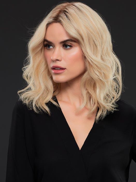 MARGOT by JON RENAU in FS24/102S12 LAGUNA BLONDE | Light Natural Gold Blonde with Pale Natural Gold Blonde Bold Highlights, Shaded with Light Gold Brown