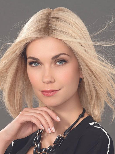 MATRIX by ELLEN WILLE in CHAMPAGNE ROOTED 22.26.20 | Light Beige Blonde, Medium Honey Blonde, and Platinum Blonde blend with Dark Roots PPC MAIN IMAGE FB MAIN IMAGE