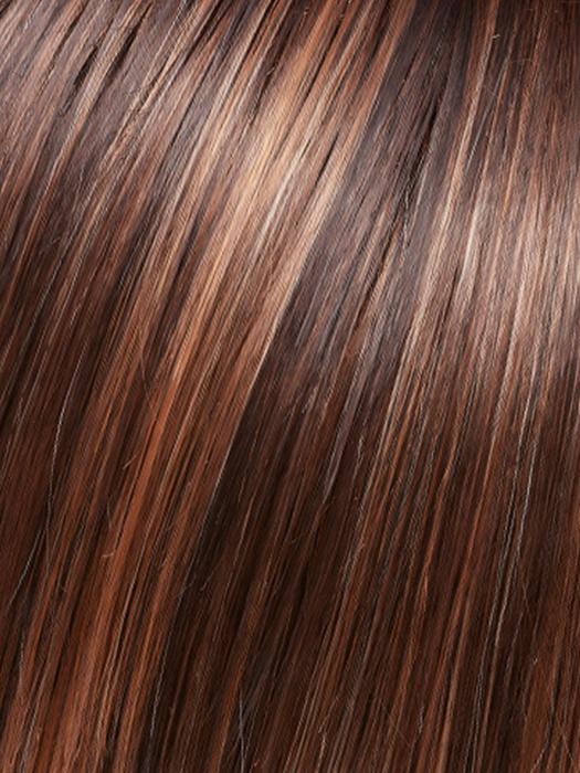 FS6/30/27 TOFFEE TRUFFLE | Brown, Medium Red-Gold, Medium Red-Gold Blonde Blend with Medium Red Gold Blonde Bold Highlights