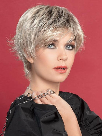 OPEN by ELLEN WILLE in LIGHT CHAMPAGNE ROOTED 23.26.25 | Light Beige Blonde, Medium Honey Blonde, and Platinum Blonde blend with Dark Roots PPC MAIN IMAGE FB MAIN IMAGE