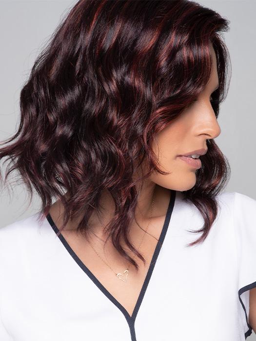 JULIANNE LITE by Jon Renau in FS2V/31V CHOCOLATE CHERRY | Black/Brown Violet, Medium Red/Violet Blend with Red/Violet Bold Highlights