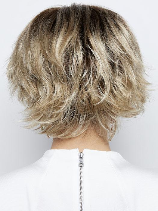 CREAMY-TOFFEE-LR | Longer Dark Roots with Light Platinum Blonde and Light Honey Blonde