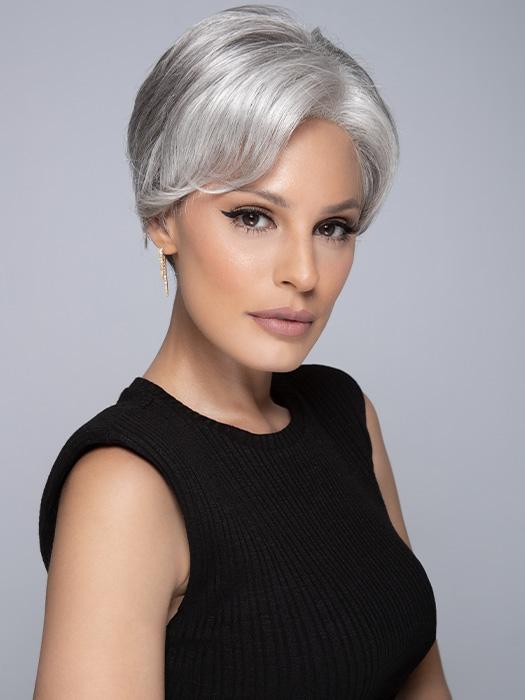 BETHANY by Rene of Paris in SILVER-STONE | Dark Brown Base with Multi Grey Shades Blended