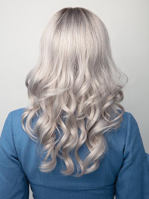 MOONSTONE | Medium Gray with Blue-toned Silver highlights and Dark Roots