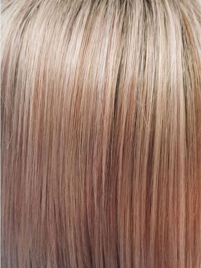 WATERMELON-R | Rich Pastel Pink Base with Subtle Soft Reddish Tone and Soft Dark Brown Roots