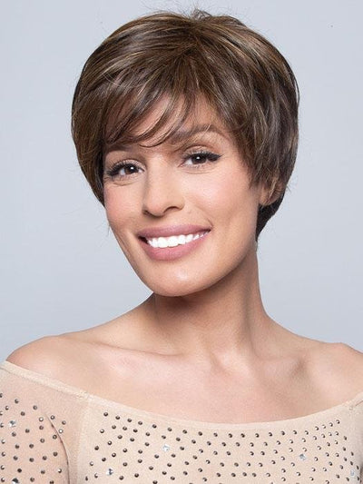 SHORT CUT PIXIE by TressAllure in 829 | Medium Brown with Red highlights