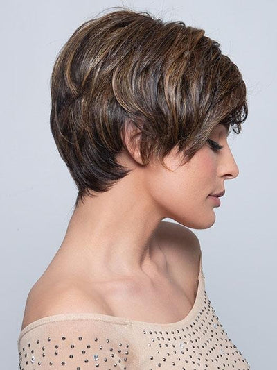 SHORT CUT PIXIE by TressAllure in 829 | Medium Brown with Red highlights