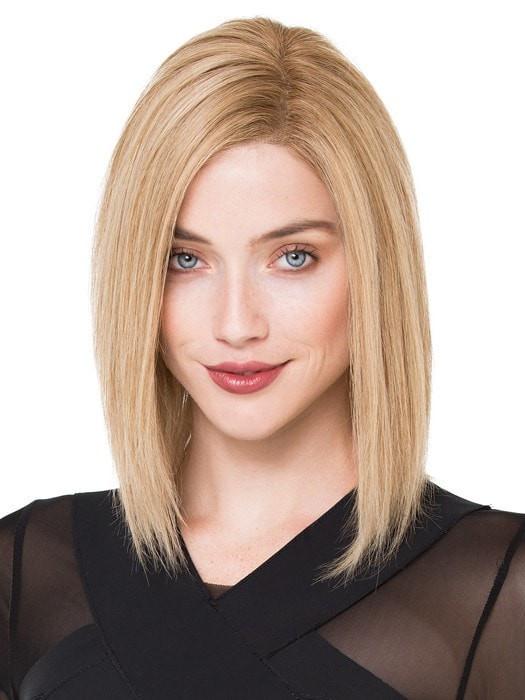 TRINITY PLUS by Ellen Wille in SANDY BLONDE ROOTED | Medium Honey Blonde, Light Ash Blonde, and Lightest Reddish Brown Blend with Dark Roots	