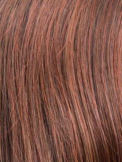 AUBURN ROOTED 33.130.4 | Dark Auburn, Deep Copper Brown, and Darkest Brown Blend with Shaded Roots