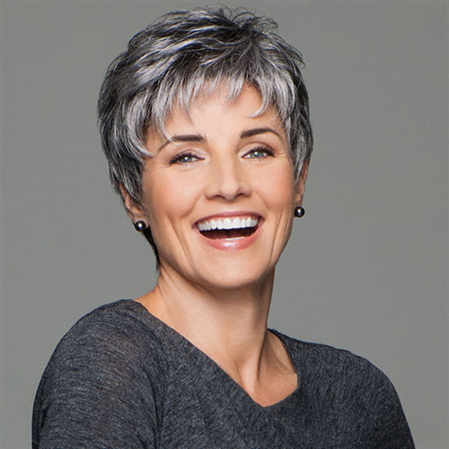 Grey monofilament wigs hotsell